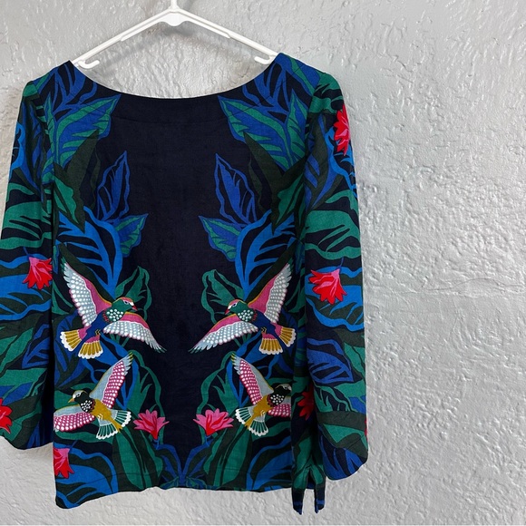 Boden Laurie Linen Top, Exotic Escape - Picture 4 of 11